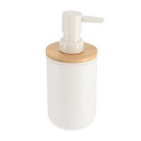 Dispensador de jabón Ps 300ml Blanco/Bambú