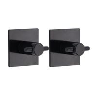 Conjunto de 2 Ganchos Cuadrados Abs 3M Negro
