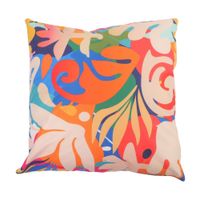 Cojín de terraza 45x45cm Hojas Coral Orange