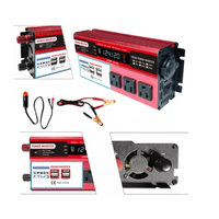 Inversor de Corriente 12v a 220v 2000w 4 USB 3 Sockets pantalla LCD