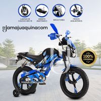 Bici Moto Para Niño Aro 16 «FURIOUS MONSTER II» Azul