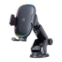 Cargador Inalámbrico para auto con soporte y luz 15w Negro USAMS