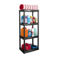 ESTANTE PLÁSTICO DE 4 NIVELES 123CM PRETUL EST-4P