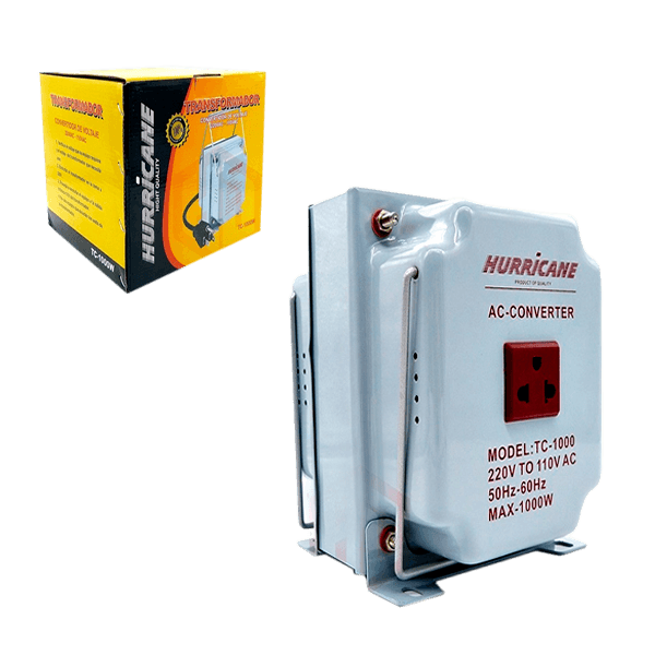 TRANSFORMADOR HURRICANE 1000W ADAPTADOR 220/110V AC