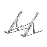 SOPORTE PARA LAPTOP PLEGABLE DE ABS PLATEADO