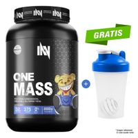 GANADOR DE MASA MUSCULAR ONE MASS 2KG VAINILLA + SHAKER