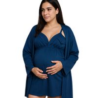 Pijama / Bata Maternidad  de embarazo y lactancia  talla L GRIS