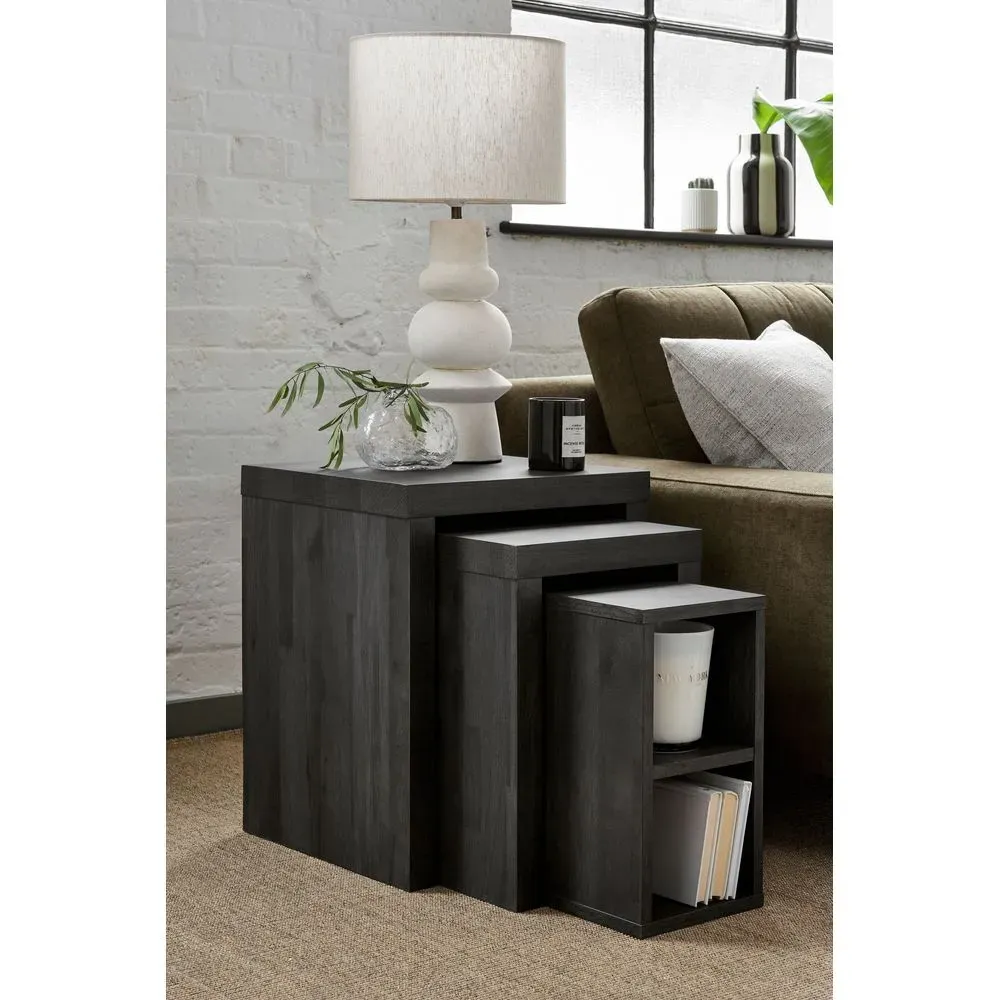 Set Mesa Lateral x3 Imakel color Negro TU MESITA