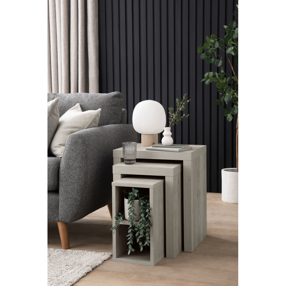 Set Mesa Lateral x3 Imakel color Ceniza TU MESITA