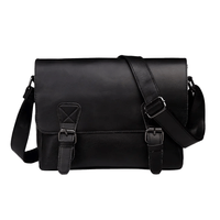 Maletin Ejecutivo Negro Hombre Portalaptop 12pulg (28x23x8) Cuero Importado