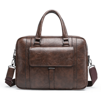 Maletin Ejecutivo Marron Casual Hombre Portalaptop 15pulg (38x28x6) Cuero Importado