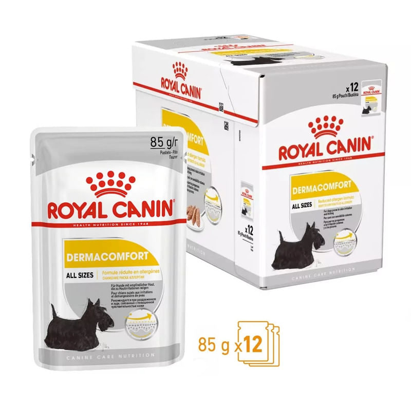 Paté Royal Canin CCN Dermacomfort Perro Piel Sensible 12x85gr