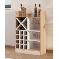Mueble de Bar Moderno Porta Vinos & Copa Maggie Blanco/Duna TU MESITA