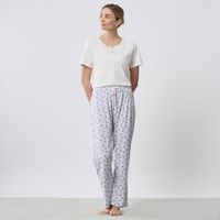 Pantalón Pijama Mujer Print Suelto Zafin Algodón
