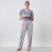 Pantalón Pijama Mujer Print Suelto Zafin Algodón