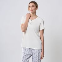 Polo Pijama Mujer Round Zafin Manga Corta Algodón