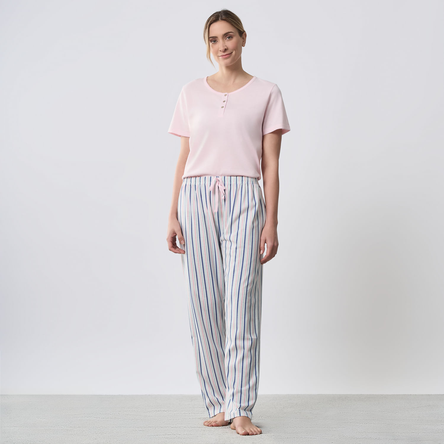 Pantalón Pijama Mujer Print Suelto Zafin Algodón