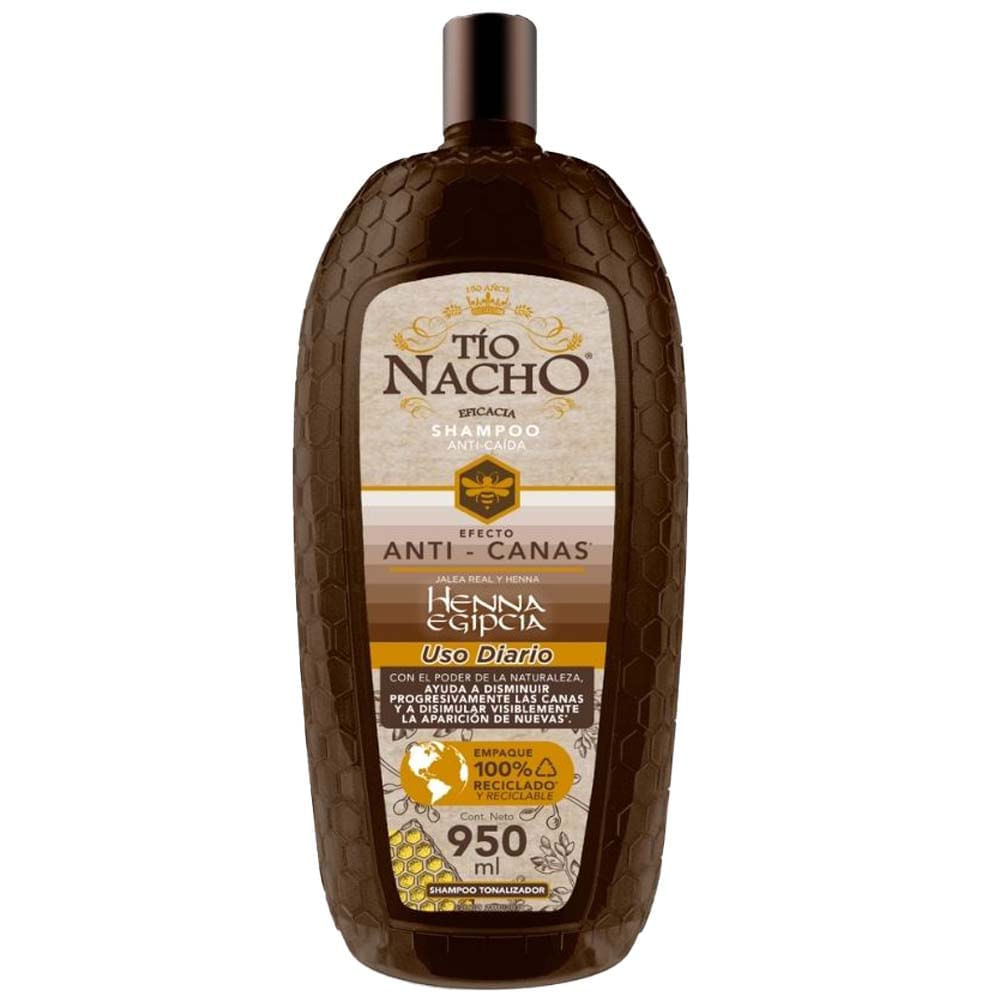 Shampoo Anti-Canas Henna TIO NACHO Frasco 950ml