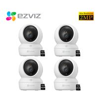Ezviz Kit 4 Cámaras Seguridad H6C PRO 2MP Audio Doblevía Botón llamada 128GB