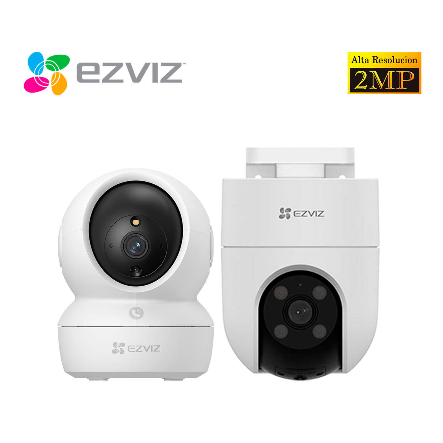 Ezviz Kit Cámaras H6C + H8C Full HD 360 Audio Bidireccional Noche Color