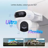 Ezviz Cámara HB90 Dual Kit 4MP + 4MP Doble lente Audio 2vías Batería Panel