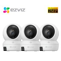 Ezviz Kit 3 Cámaras Seguridad H6C PRO 2MP Audio Doblevía Botón llamada 128GB