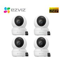 Ezviz Kit 4 Cámaras Seguridad H6C PRO 2MP Audio Doblevía Botón llamada 64GB