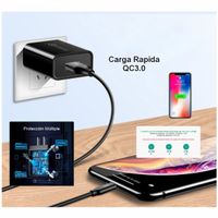 Cargador de Pared CARGA RAPIDA PD 20W QC3.0 usb 3.0 tipo C NETCOM