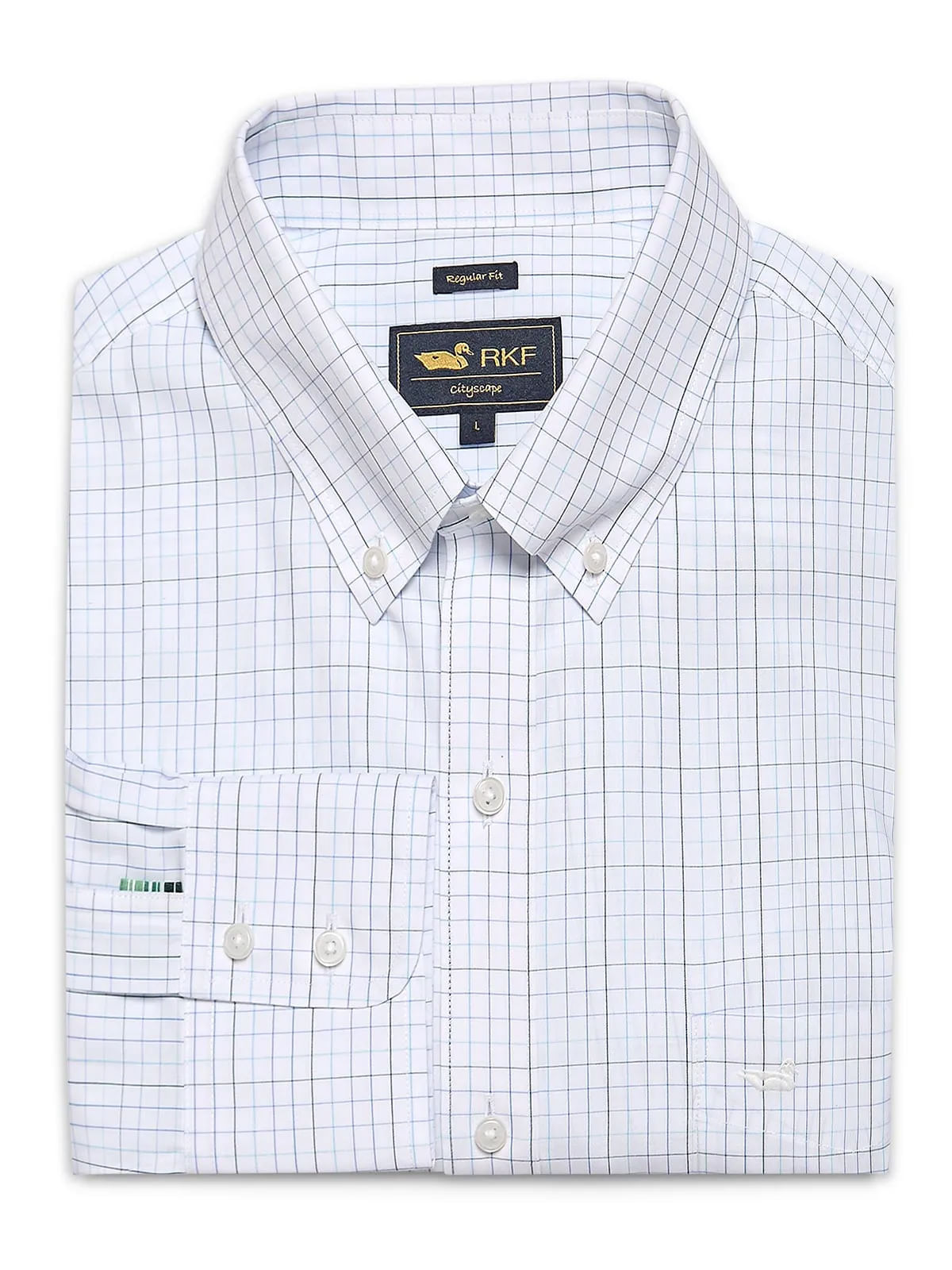 Camisa Manga Larga Algodón Para Hombre Wf Pb Blanco Rockford