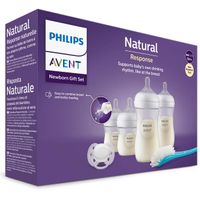 SET RECIEN NACIDO AVENT NATURAL 3.0 CON 4 BIBERONES + 01 CHUPON + 01 CEPILLO