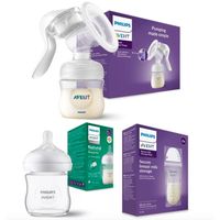 Set Avent Extractor de Leche + 02 Biberones + 25 Bolsas para Leche Materna