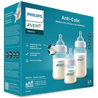 Set de Regalo Avent Anticolico Recien Nacido de 3 Biberones - Transparente