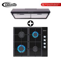 Combo Klimatic: Cocina Empotrable Zeta + Campana Lineal Ck601ne