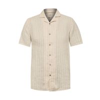 Camisa Manga Corta Lino Orgánico Para Hombre Duna Beige/Crudo Rockford