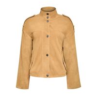 Casaca Cuero Para Mujer Rawina Café Rockford