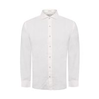 Camisa Manga Larga Lino Orgánico Para Hombre Linen Blanco Rockford