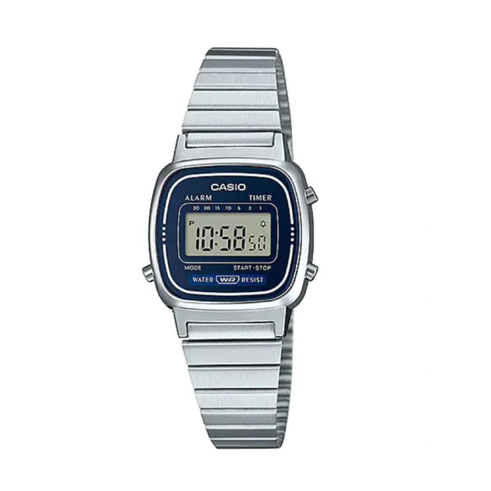 Reloj Casio La-670Wa-2 Mujer Digital Acero Inoxidable