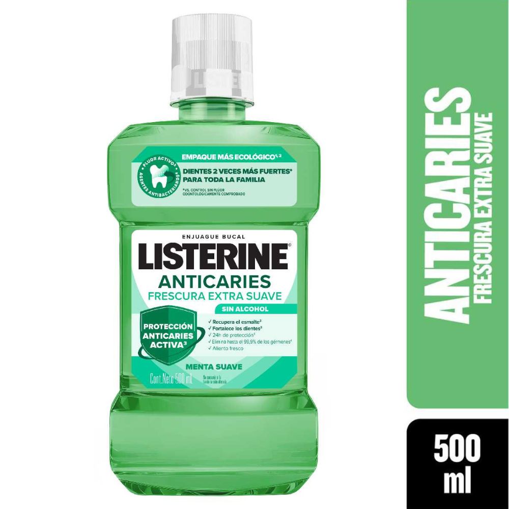 Enjuague Bucal Listerine Anticaries Zero Alcohol 500ml