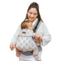 Mochila Ergonómica Evolutiva 4 en 1 maternelle Plomo Leoncitos