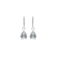 Aretes Gota Colagante Plata 925