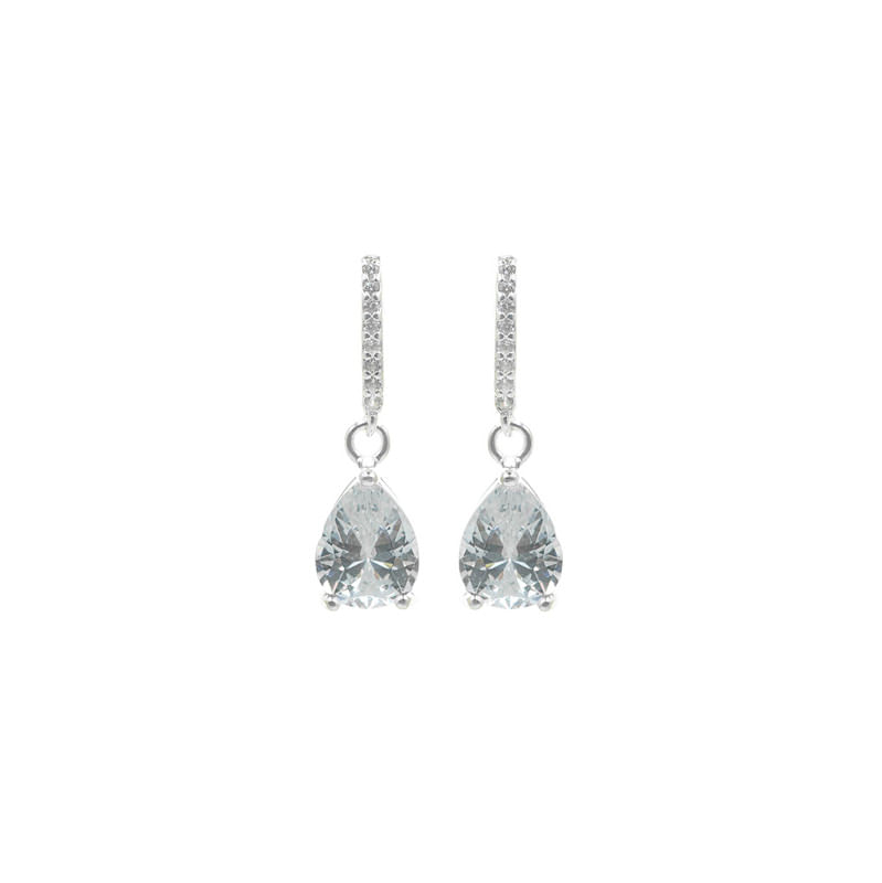 Aretes Gota Colagante Plata 925