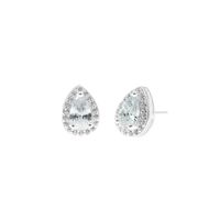 Aretes Gota Plata 925