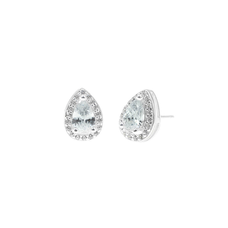 Aretes Gota Plata 925