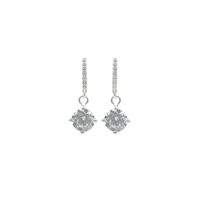 Aretes Colgantes Solitario Plata 925