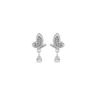 Aretes Colgantes Mariposa Plata 925