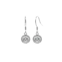 Aretes Roseta Redondo Plata 925