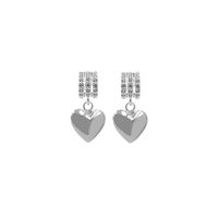Aretes Corazón Colgante Plata 925