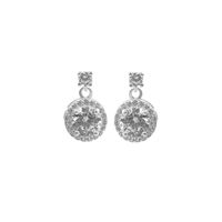 Aretes Roseta Redondo Plata 925