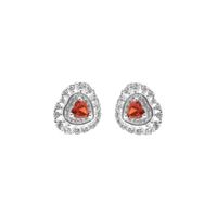 Aretes Corazón Roseta Plata 925