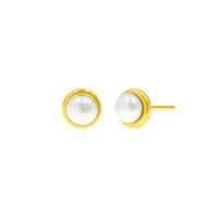 Aretes Oro 18K & Perla Cultivada